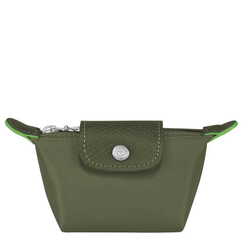 Longchamp Le Pliage Green Coin Purse Forest | 16027-TMQV