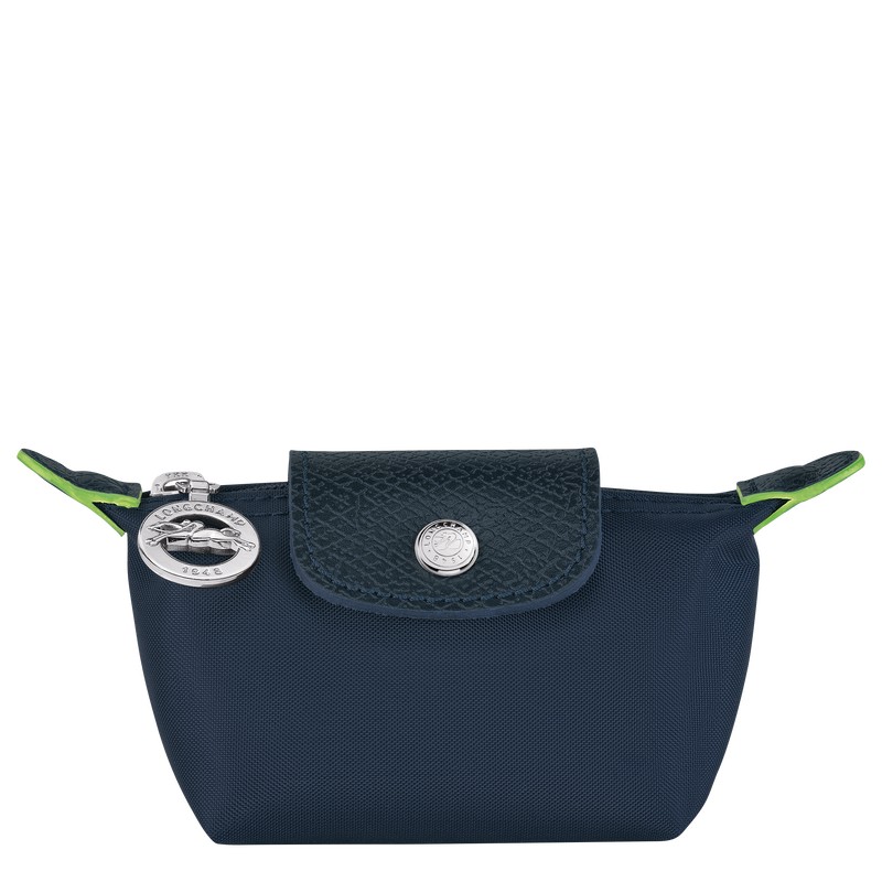 Longchamp Le Pliage Green Coin Purse Lacivert | 45830-PKAD