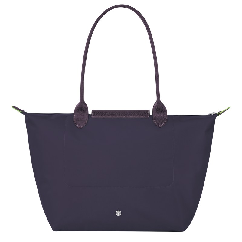 Longchamp Le Pliage Green L Tote Bag Bilberry | 80237-SDFY