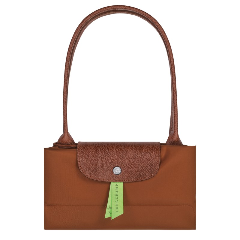 Longchamp Le Pliage Green L Tote Bag Cognac | 42197-TCFV