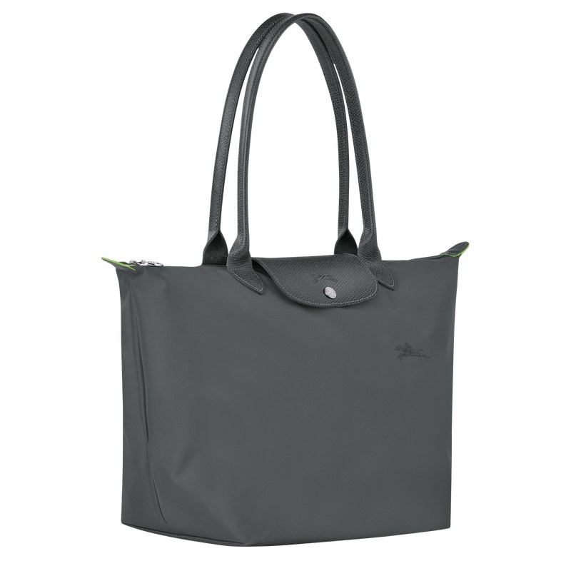 Longchamp Le Pliage Green L Tote Bag Graphite | 95726-MDVP