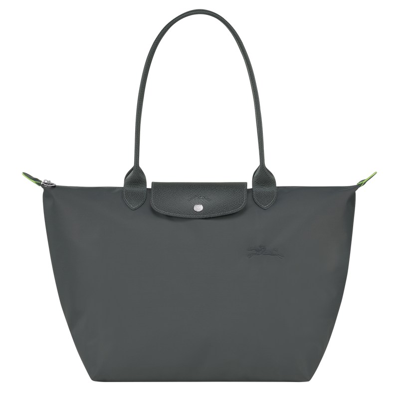 Longchamp Le Pliage Green L Tote Bag Graphite | 95726-MDVP