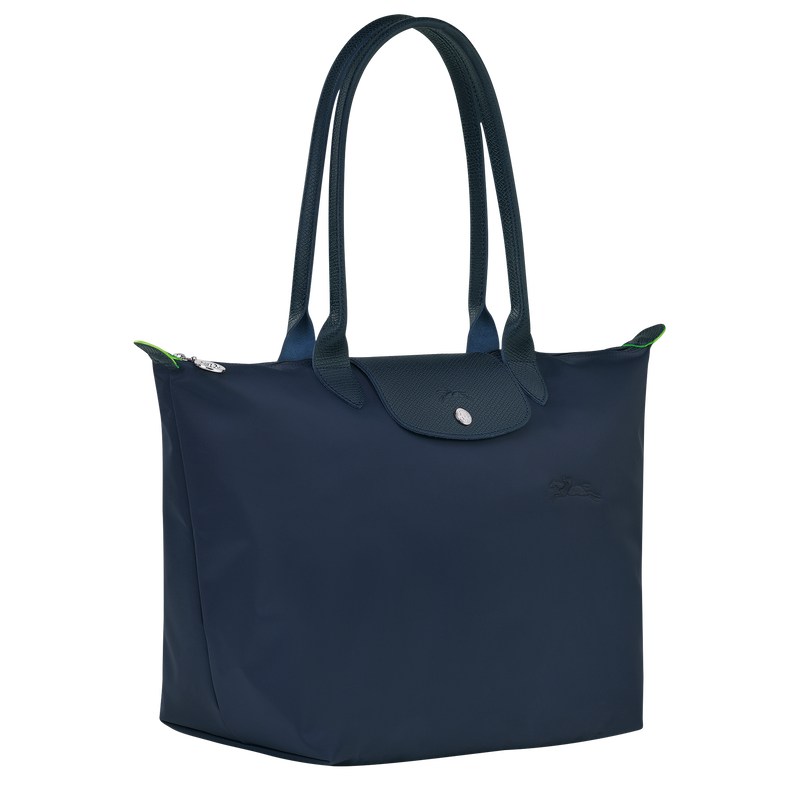 Longchamp Le Pliage Green L Tote Bag Lacivert | 83017-TBFK