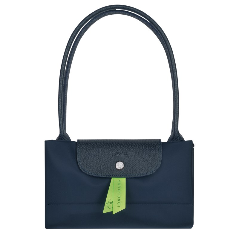 Longchamp Le Pliage Green L Tote Bag Lacivert | 83017-TBFK