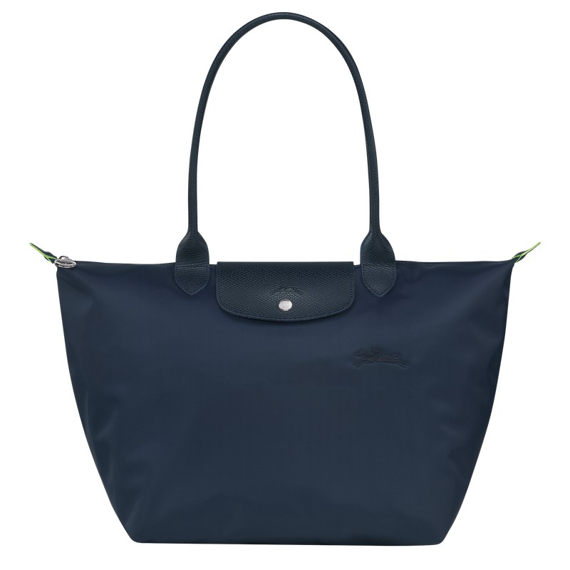 Longchamp Le Pliage Green L Tote Bag Lacivert | 83017-TBFK