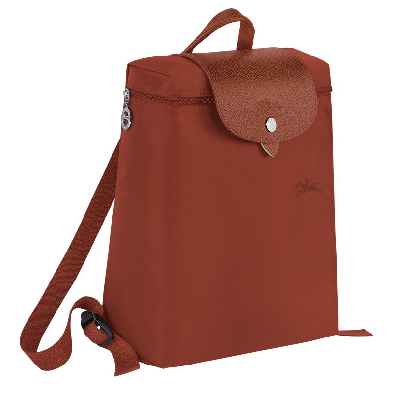 Longchamp Le Pliage Green M Backpack Chestnut | 81940-LRNC