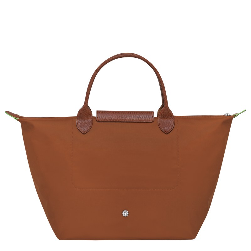 Longchamp Le Pliage Green M Handbag Cognac | 93287-PWQM