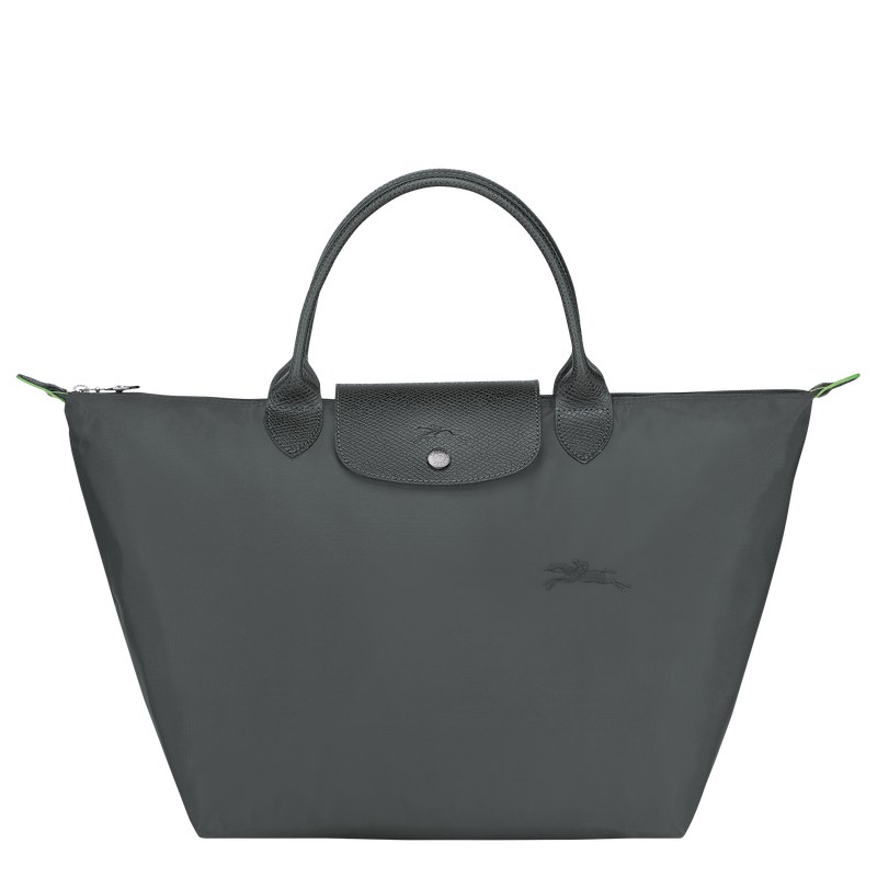 Longchamp Le Pliage Green M Handbag Graphite | 57412-PFWQ