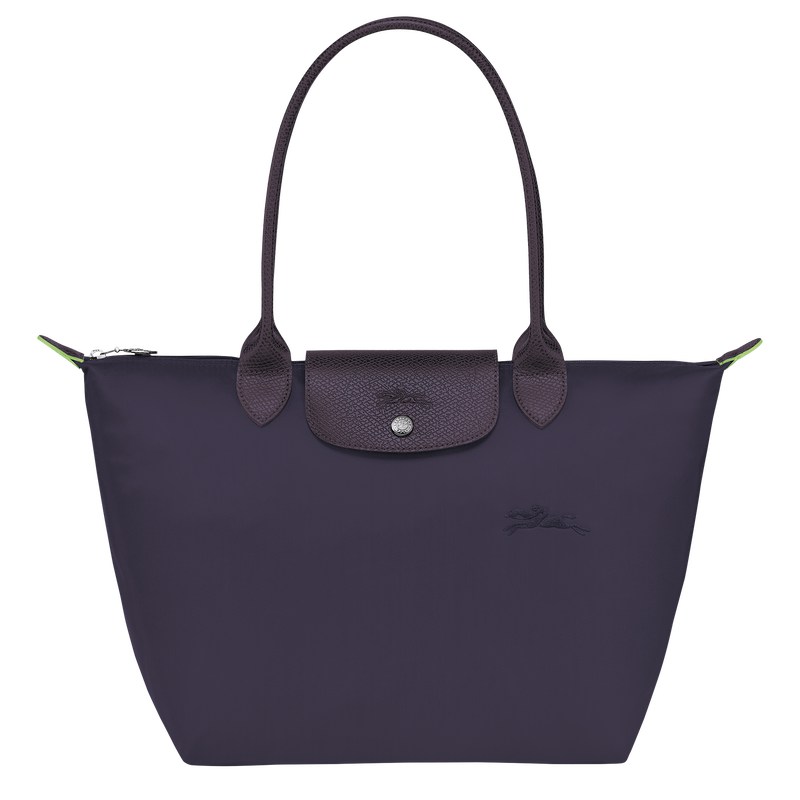 Longchamp Le Pliage Green M Tote Bag Bilberry | 51086-XCYN