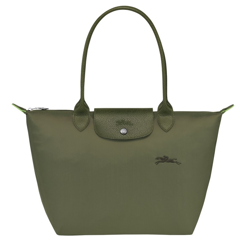 Longchamp Le Pliage Green M Tote Bag Forest | 79435-HKRI