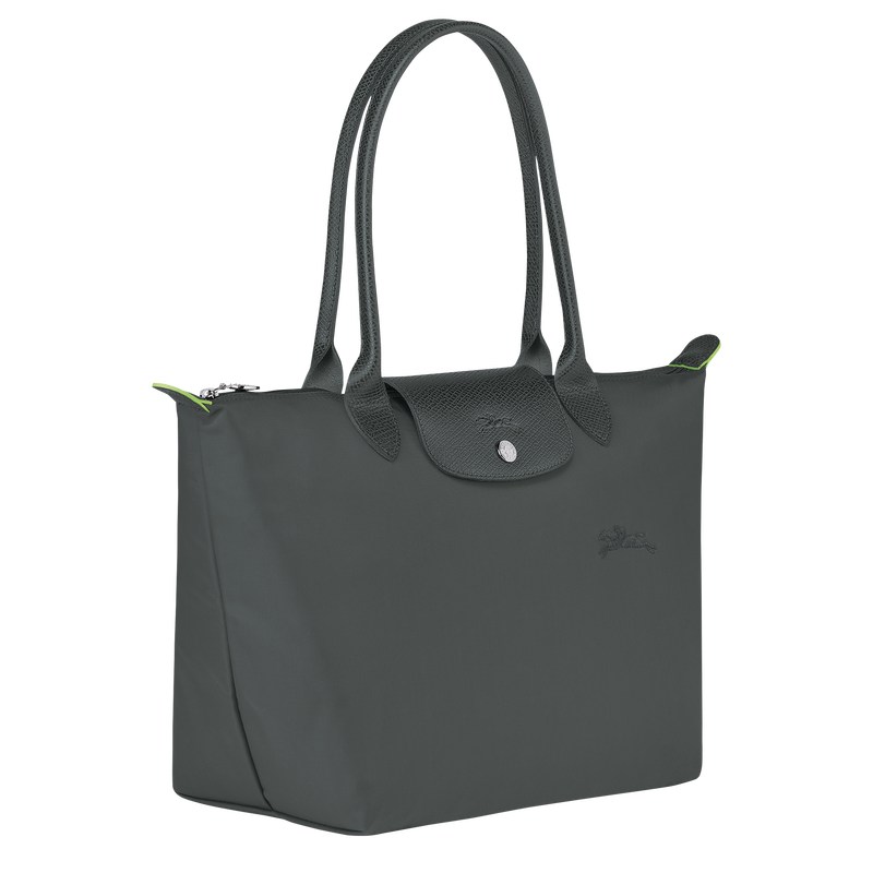 Longchamp Le Pliage Green M Tote Bag Graphite | 29750-GBWC