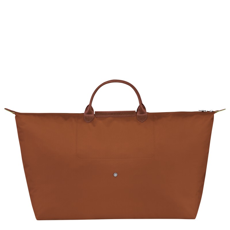 Longchamp Le Pliage Green M Travel Bag Cognac | 93207-PWTR