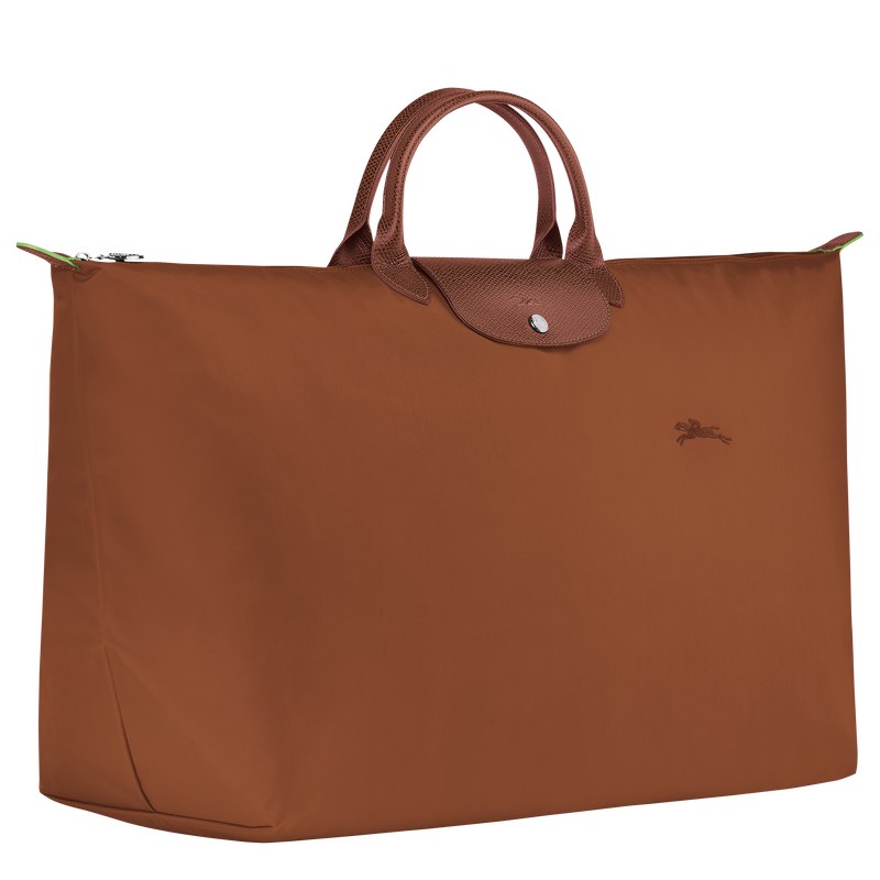 Longchamp Le Pliage Green M Travel Bag Cognac | 85417-PXFQ