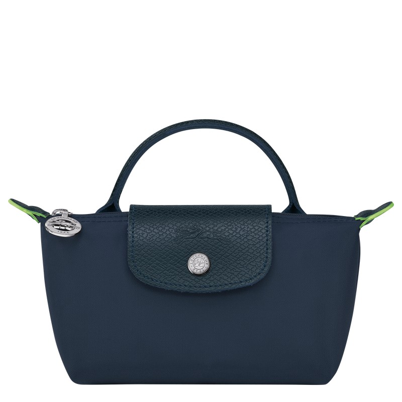 Longchamp Le Pliage Green Pouch With Handle Lacivert | 29830-AGXV