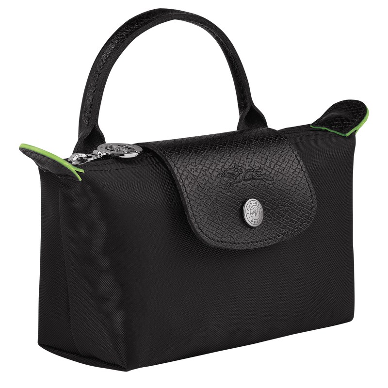 Longchamp Le Pliage Green Pouch With Handle Siyah | 32864-CESB