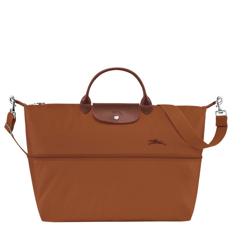 Longchamp Le Pliage Green Travel Bag Expandable Cognac | 72840-PBSG