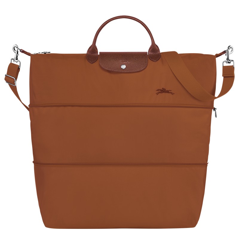 Longchamp Le Pliage Green Travel Bag Expandable Cognac | 72840-PBSG