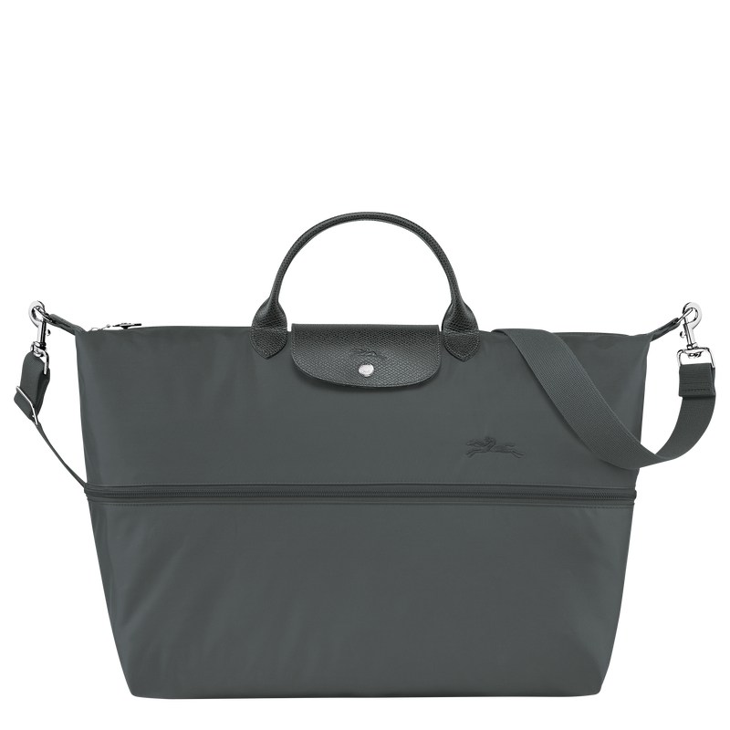 Longchamp Le Pliage Green Travel Bag Expandable Graphite | 96278-BTIU