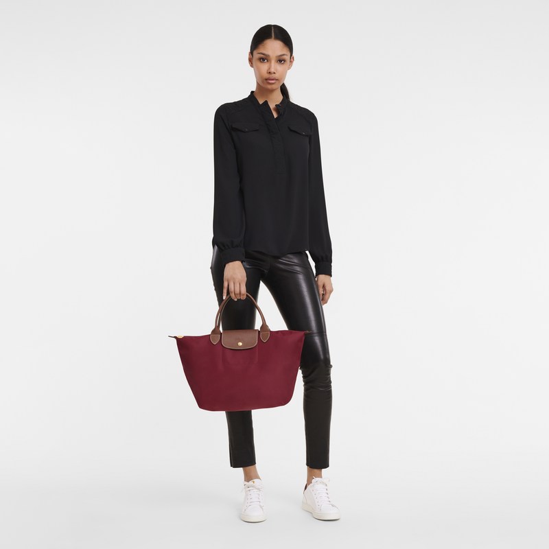 Longchamp Le Pliage Original M Handbag Kırmızı | 72319-YBRE