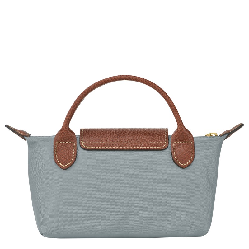 Longchamp Le Pliage Original Pouch With Handle Steel | 93240-BFRT