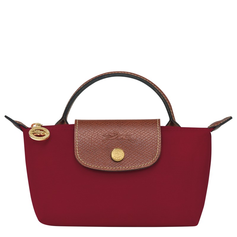 Longchamp Le Pliage Original Pouch With Handle Kırmızı | 84903-ZJSQ