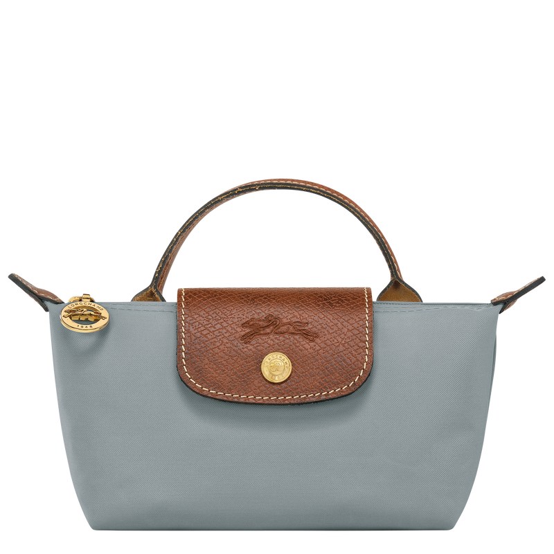 Longchamp Le Pliage Original Pouch With Handle Steel | 25081-INVC