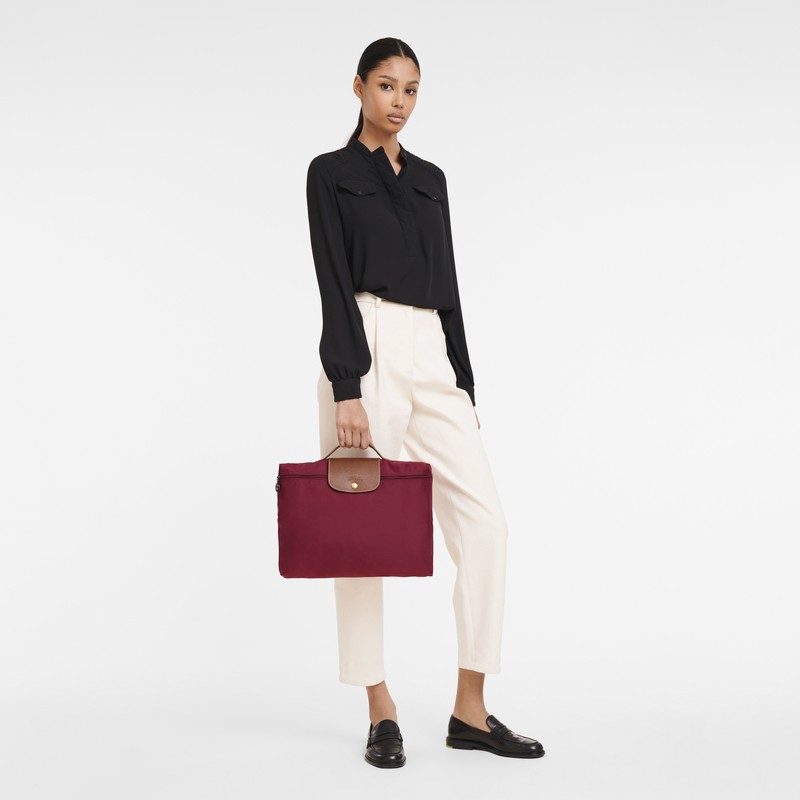 Longchamp Le Pliage Original S Briefcase Kırmızı | 92034-DLTO