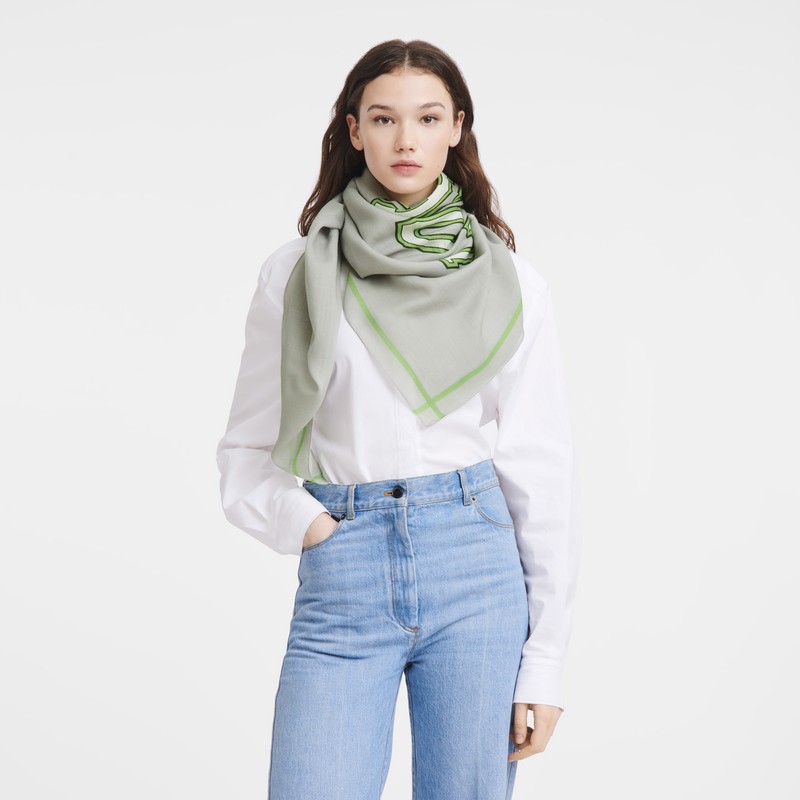 Longchamp Le Pliage University Scarf Gri | 31486-VCYA