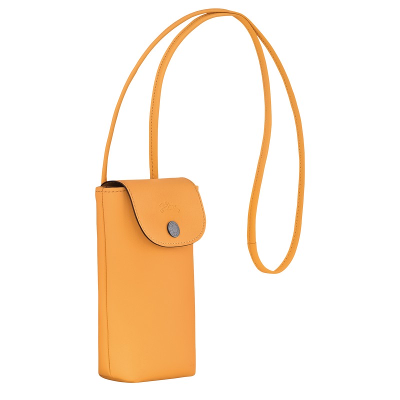 Longchamp Le Pliage Xtra Phone Case With Leather Lace Kayısı Rengi | 87250-LWXJ