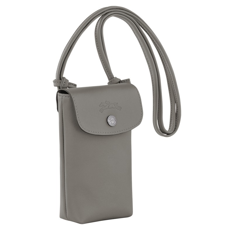 Longchamp Le Pliage Xtra Phone Case With Leather Lace Turtledove | 78632-XHJS