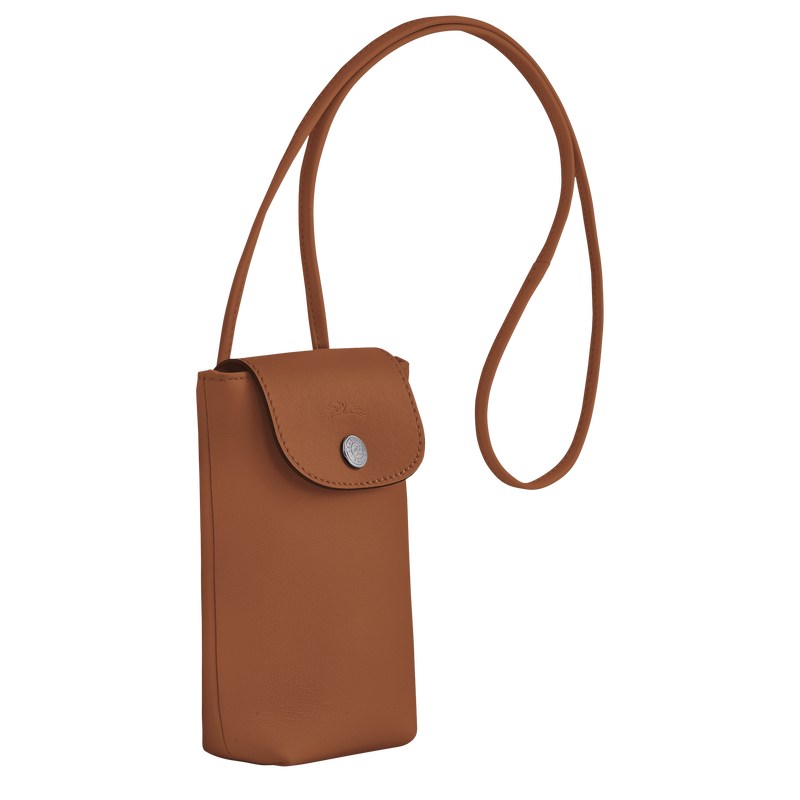 Longchamp Le Pliage Xtra Phone Case With Leather Lace Cognac | 87513-KFXV