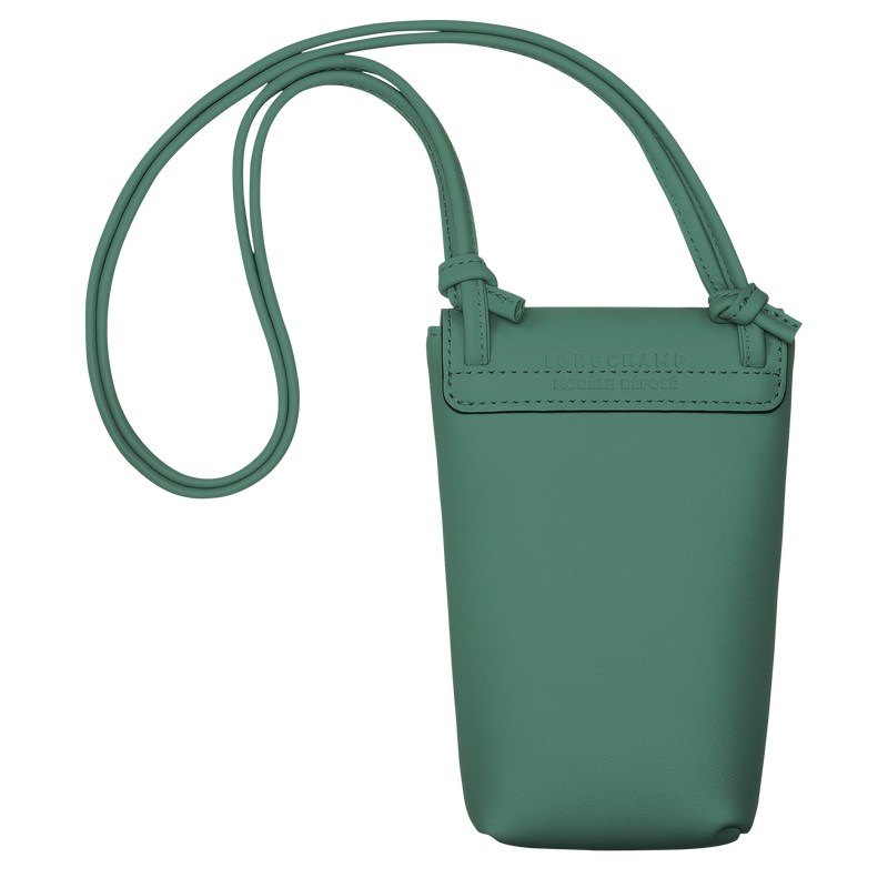 Longchamp Le Pliage Xtra Phone Case With Leather Lace Sage | 23871-JCWR