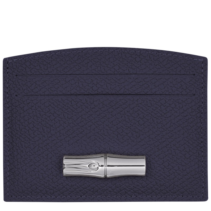 Longchamp Le Roseau Card Holder Bilberry | 40518-QGNH