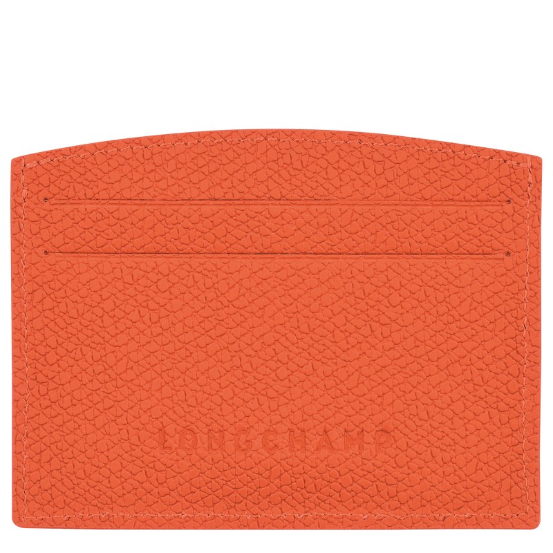 Longchamp Le Roseau Card Holder Turuncu | 27394-GKDC