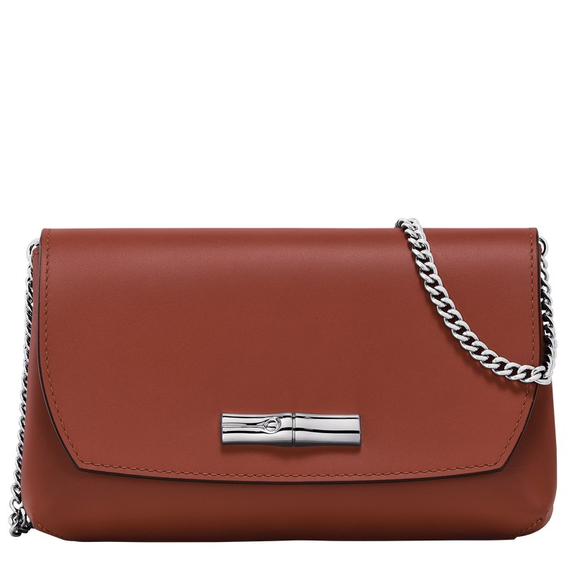 Longchamp Le Roseau Clutch Mahogany | 53724-OTZE