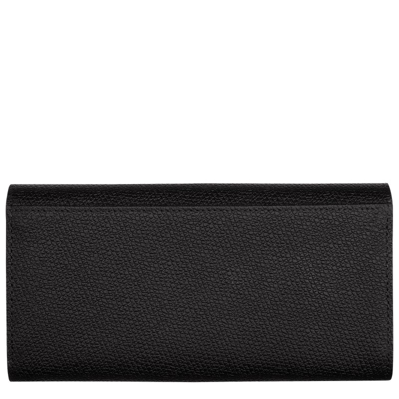 Longchamp Le Roseau Continental Wallet Siyah | 48932-KMBQ