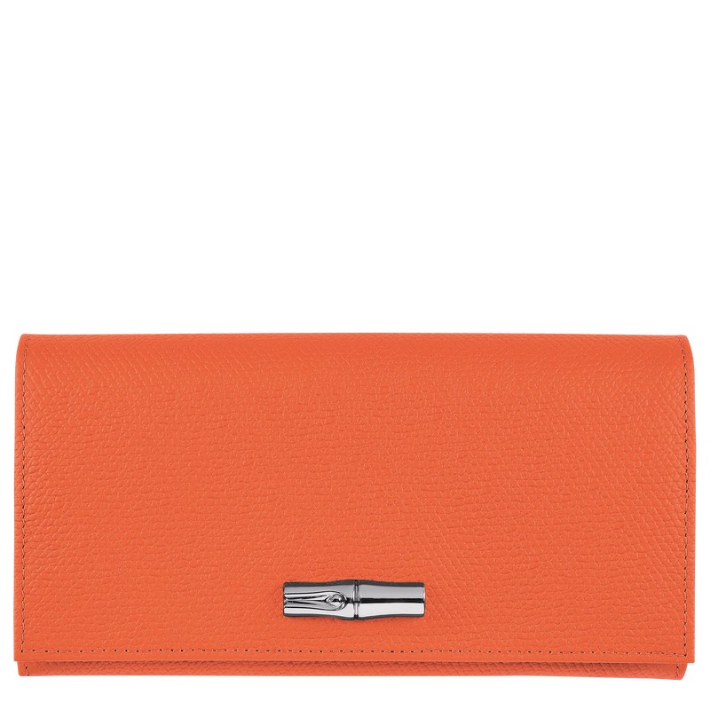 Longchamp Le Roseau Continental Wallet Turuncu | 49750-SWNQ