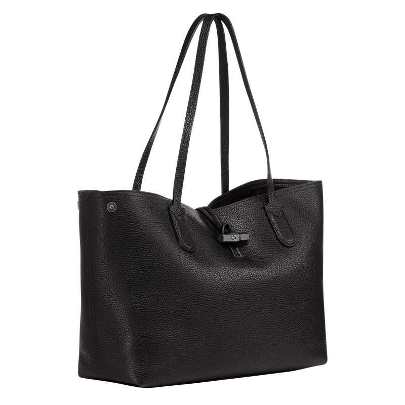 Longchamp Le Roseau Essential L Tote Bag Siyah | 032-IBAFPO