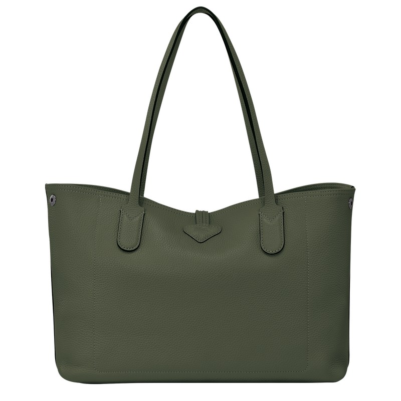 Longchamp Le Roseau Essential L Tote Bag Haki | 906-ORDAIN