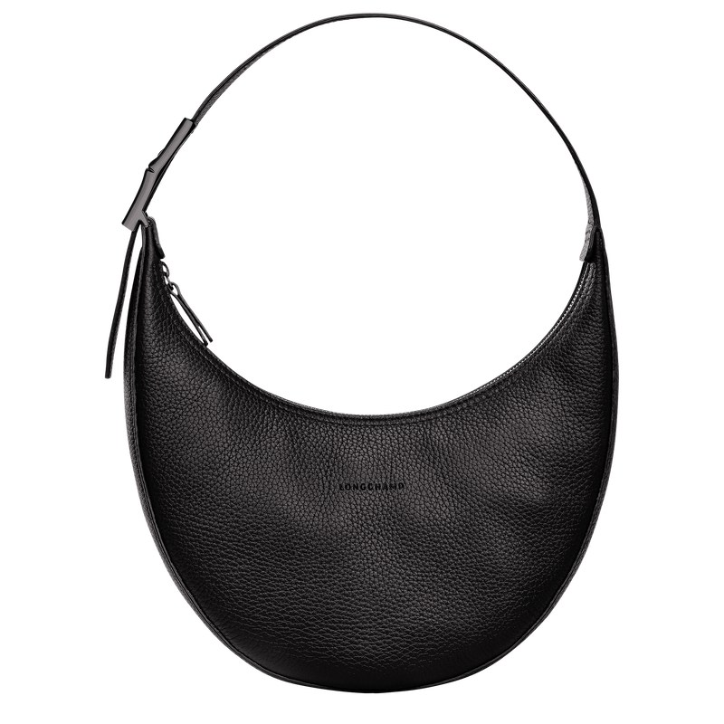 Longchamp Le Roseau Essential M Hobo Bag Siyah | 34975-CRMA