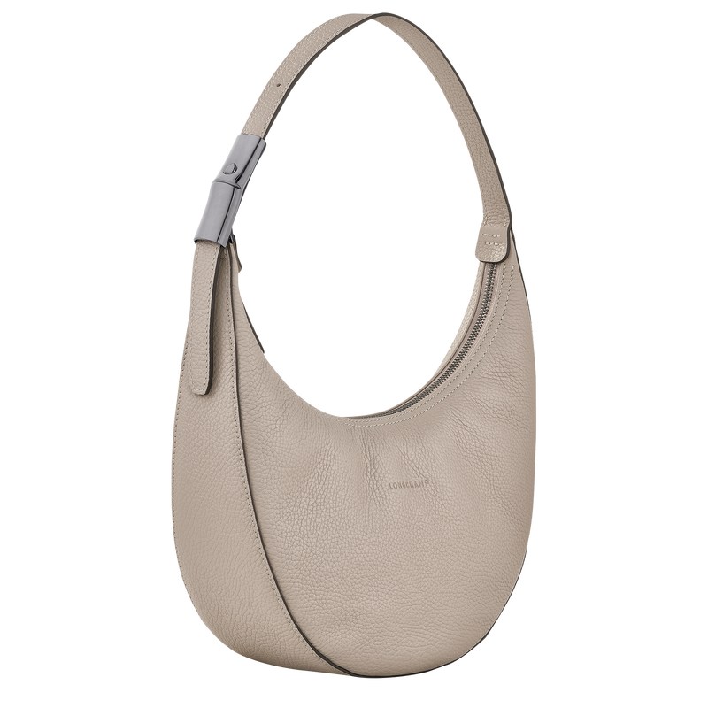 Longchamp Le Roseau Essential M Hobo Bag Clay | 17482-KFOA