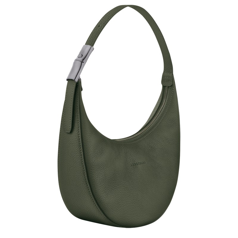 Longchamp Le Roseau Essential M Hobo Bag Haki | 57284-VXSK