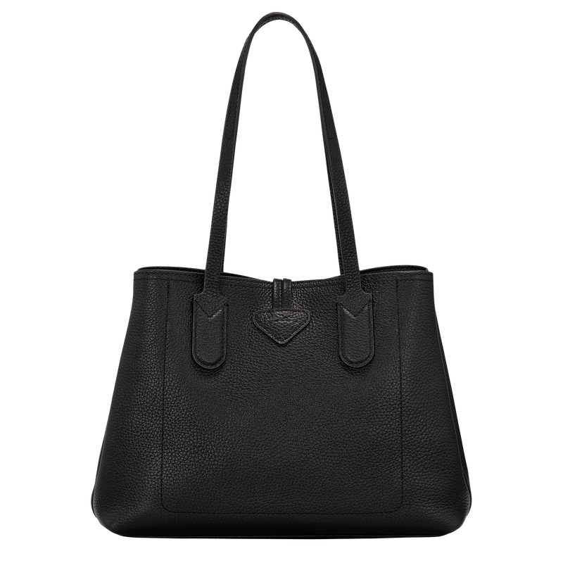 Longchamp Le Roseau Essential M Tote Bag Siyah | 21680-RESM