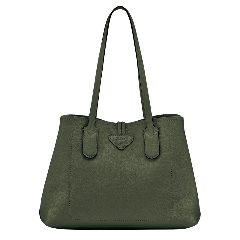 Longchamp Le Roseau Essential M Tote Bag Haki | 94316-NPLX