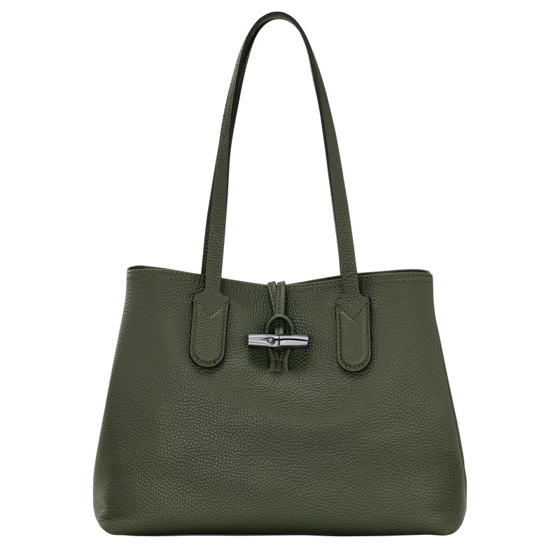 Longchamp Le Roseau Essential M Tote Bag Haki | 94316-NPLX