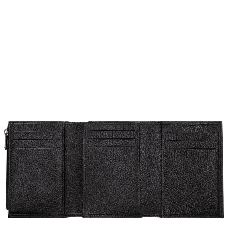 Longchamp Le Roseau Essential Wallet Siyah | 06932-QKSA