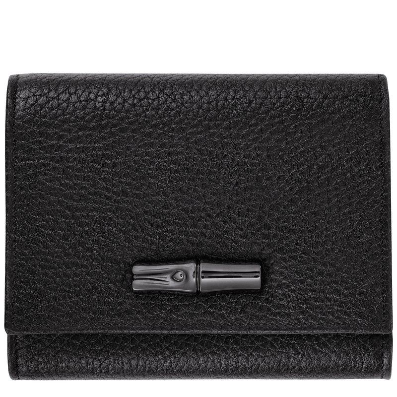 Longchamp Le Roseau Essential Wallet Siyah | 06932-QKSA