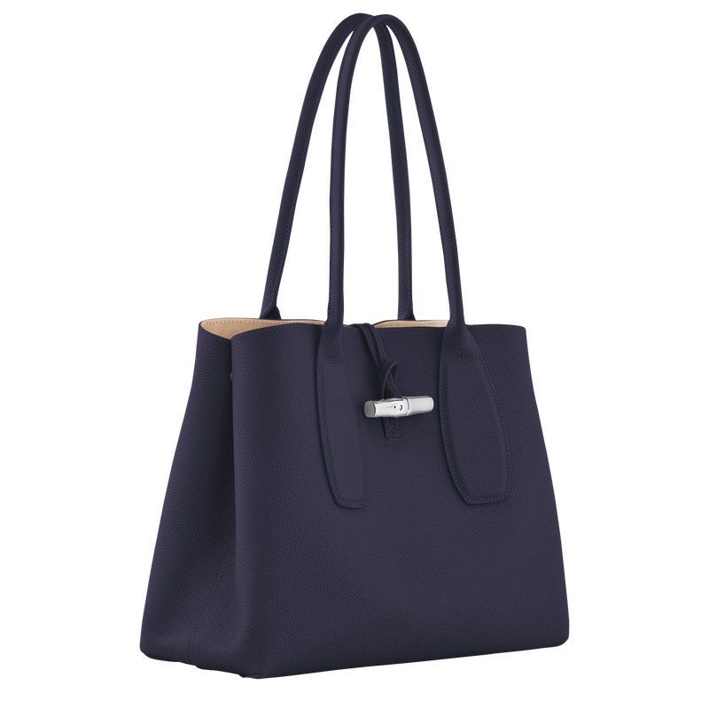 Longchamp Le Roseau L Tote Bag Bilberry | 47810-AJVR