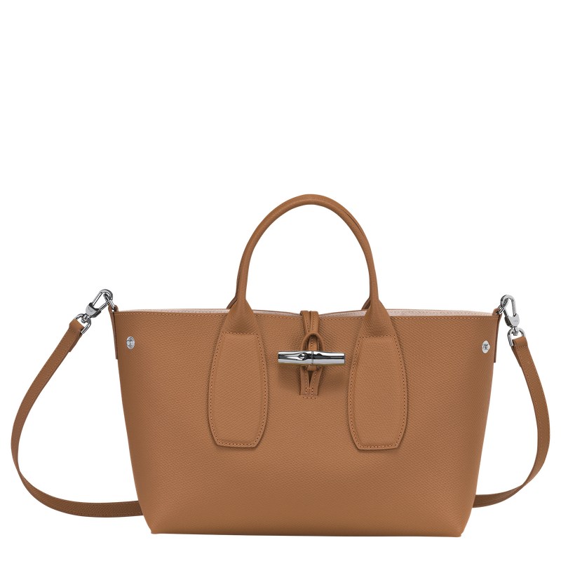 Longchamp Le Roseau M Handbag Natural | 94512-JGCV