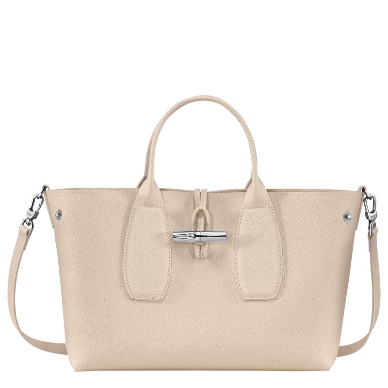 Longchamp Le Roseau M Handbag Paper | 23095-KCPF